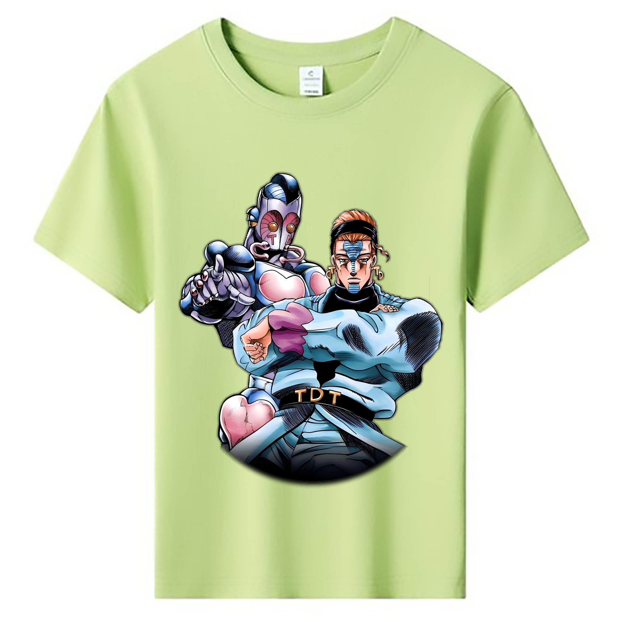 （画像用） ジョジョの奇妙な冒険 ひがしかた じょうすけ JoJo's Bizarre Adventure Higashikata Josuke 綿100％キッズTシャツ（フロントプリント）